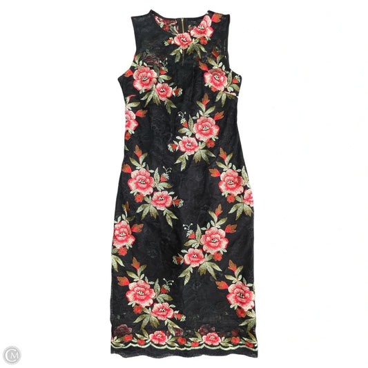 Dress Casual Midi By Calvin Klein In Floral Print, Size: 4