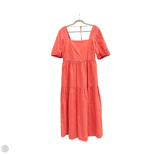 Dress Casual Midi By Uniqlo In Red, Size: L