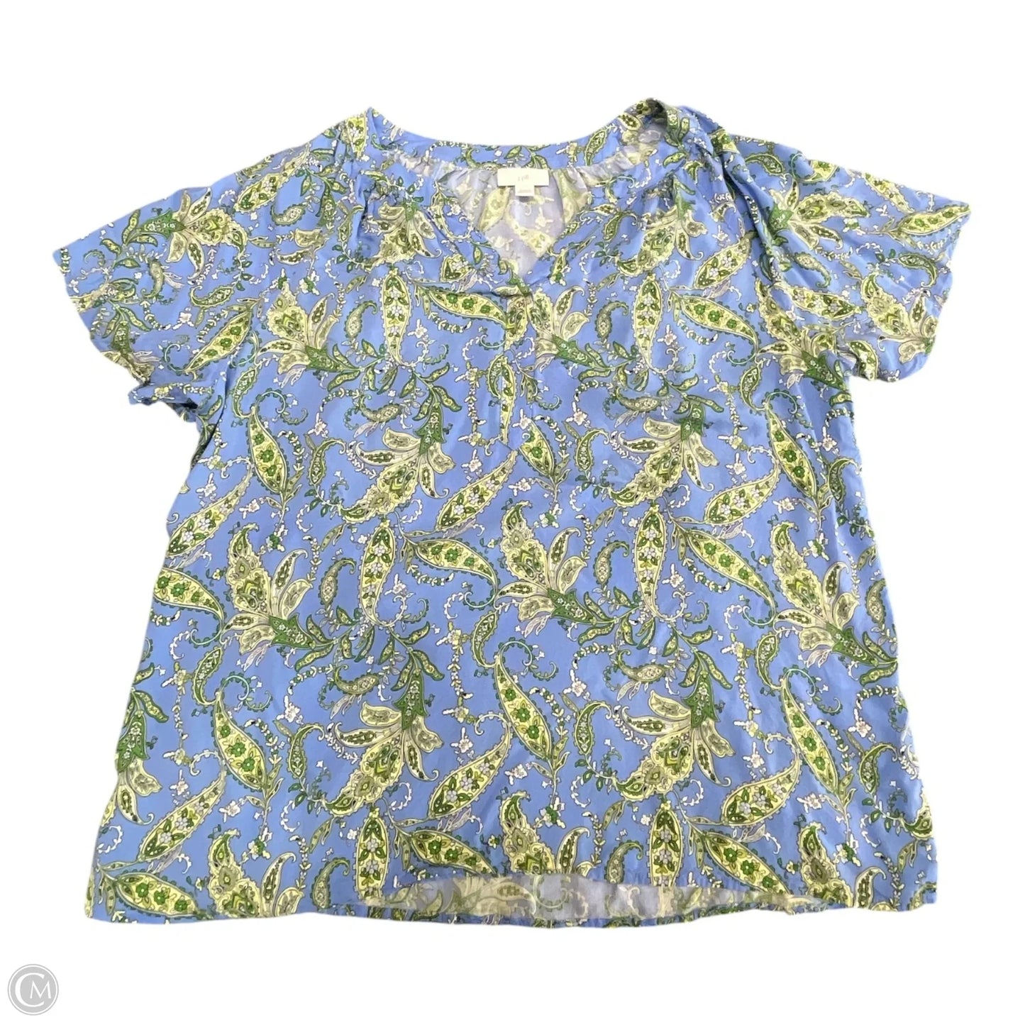 Top Short Sleeve By J. Jill In Blue, Size: L