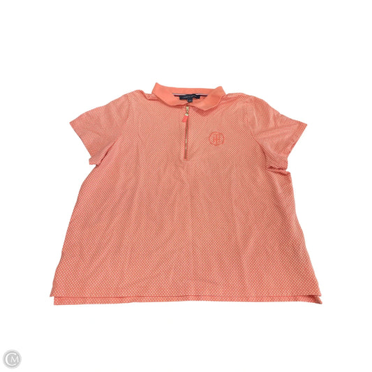 Top Short Sleeve By Tommy Hilfiger In Coral, Size: 1x