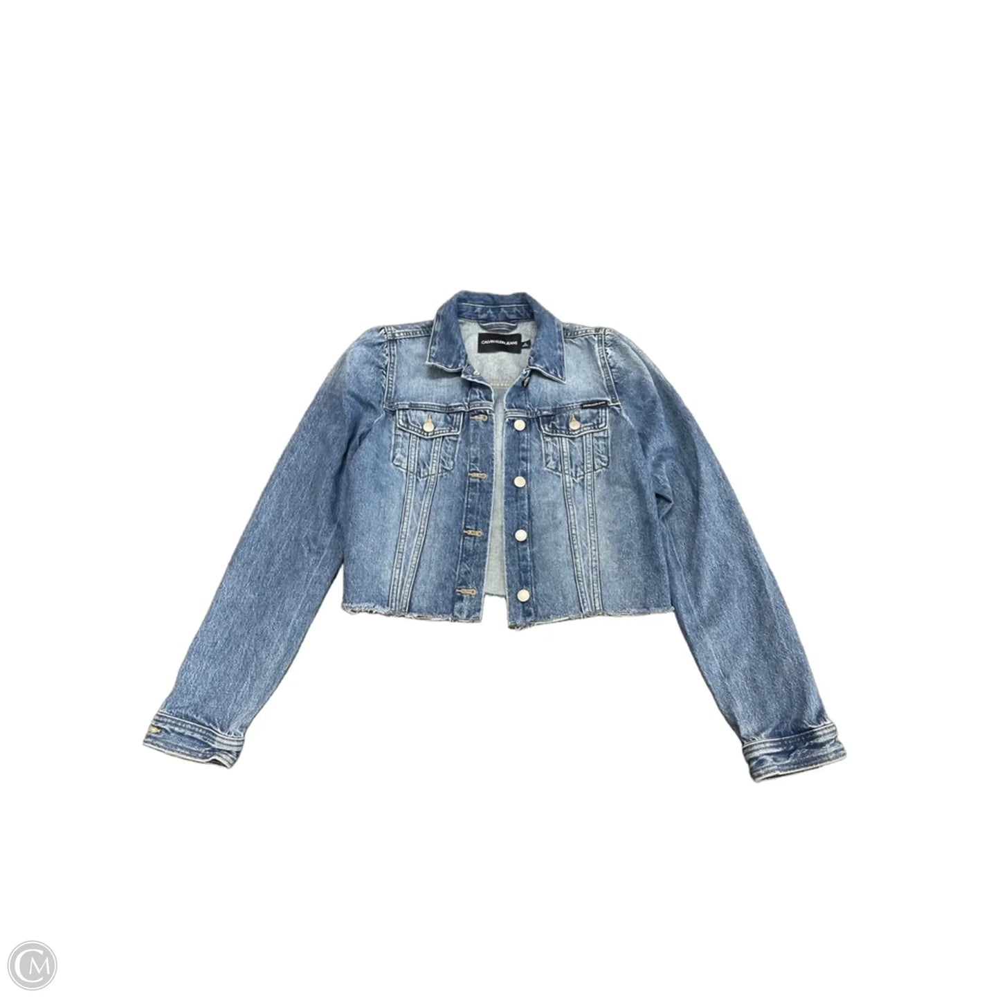 Jacket Denim By Calvin Klein In Blue Denim, Size: M