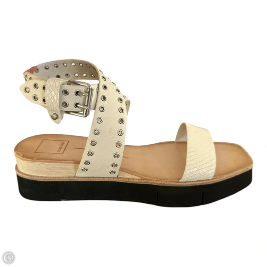 Sandals Heels Wedge By Dolce Vita In White, Size: 8.5