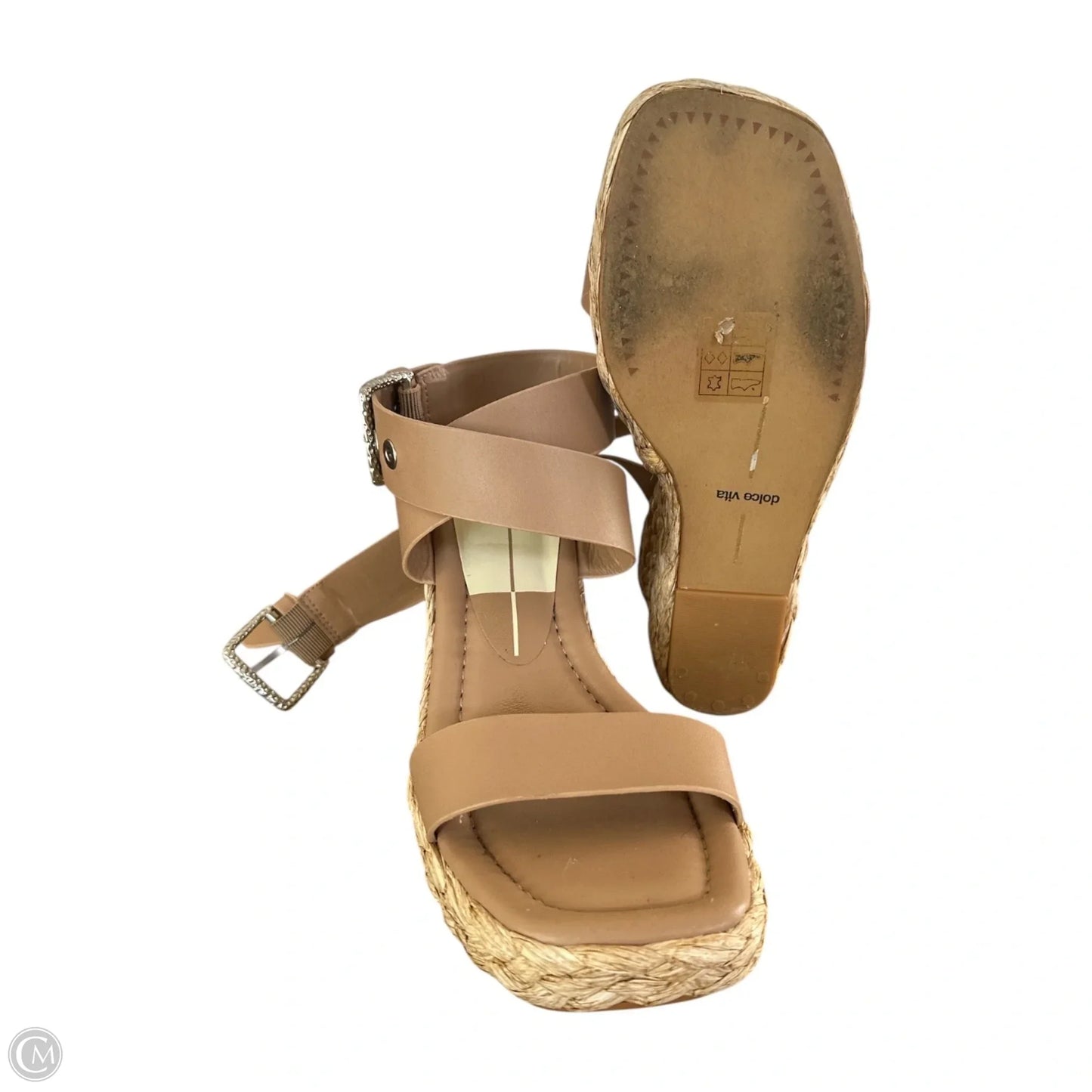 Sandals Heels Wedge By Dolce Vita In Tan, Size: 7.5