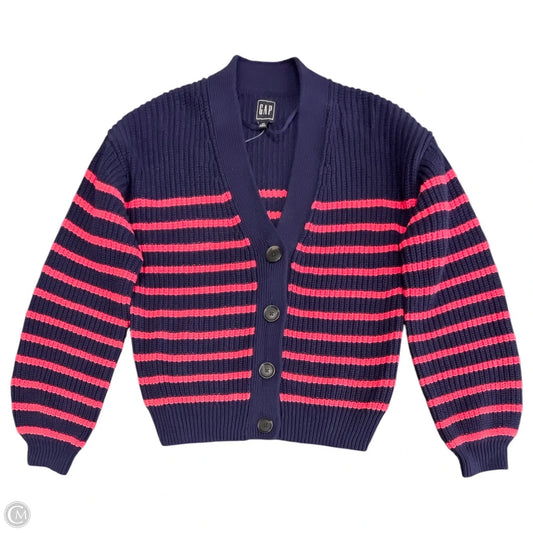 Sweater Cardigan By Gap In Blue & Pink, Size: Xs