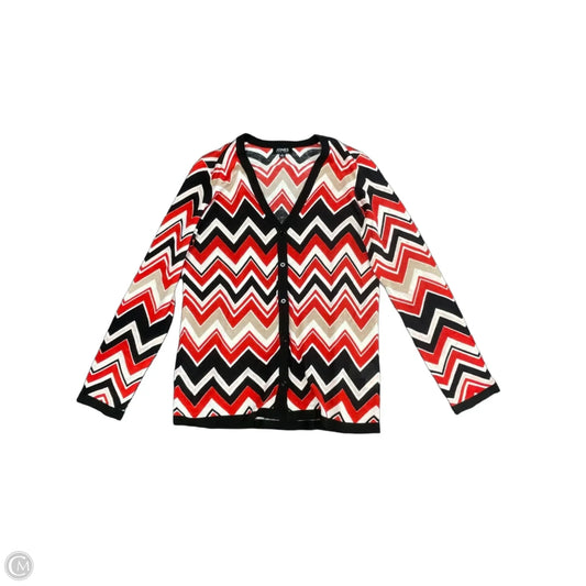 Cardigan By Jones New York In Chevron Pattern, Size: S