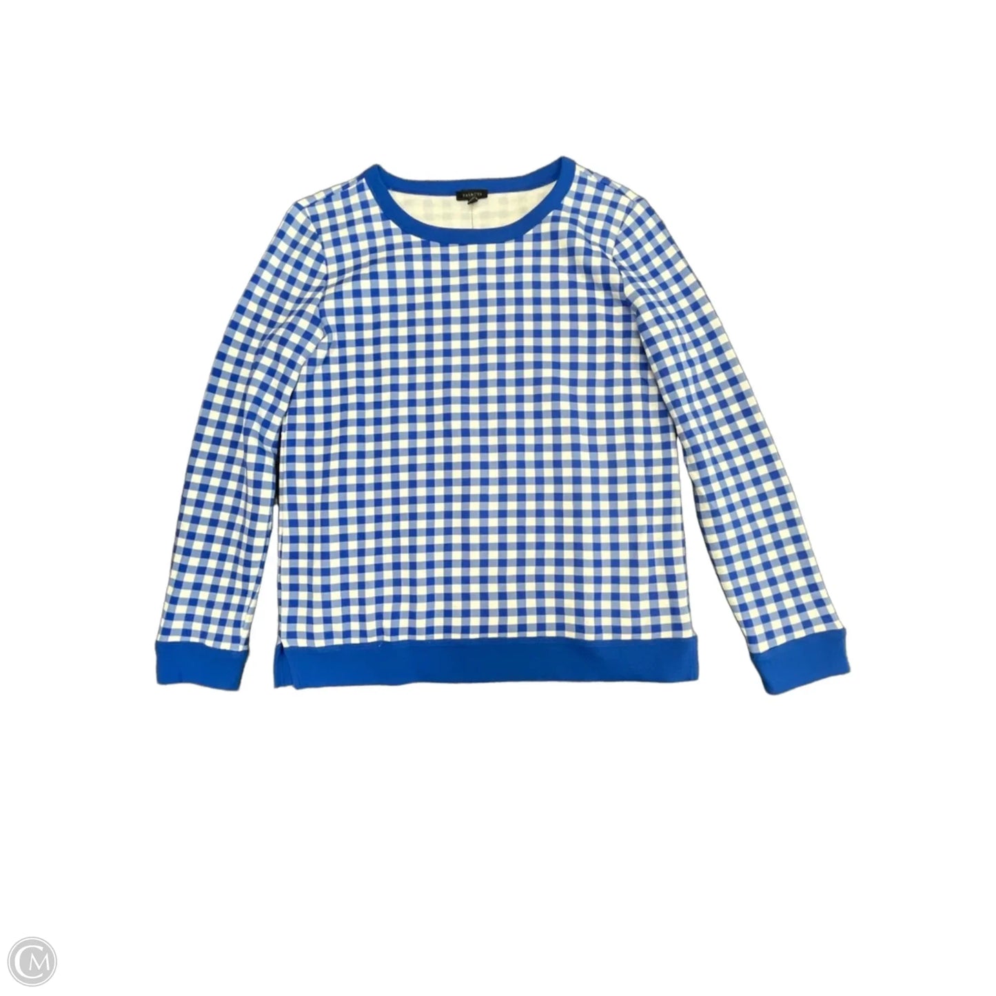Sweatshirt Crewneck By Talbots In Blue & White, Size: S