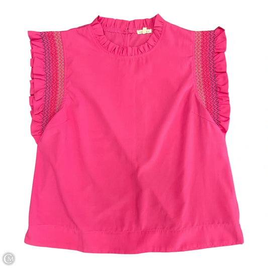 Blouse Short Sleeve By Jodifl In Pink, Size: L