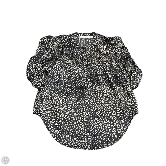 Blouse Short Sleeve By Bishop + Young In Black & Tan, Size: S