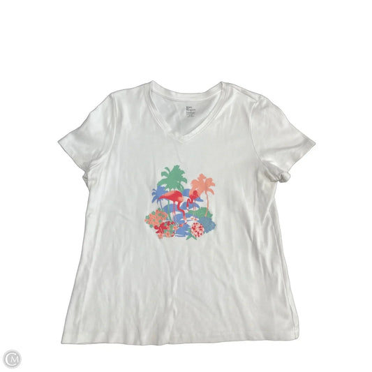 Top Short Sleeve Basic By Kim Rogers In White, Size: Mp