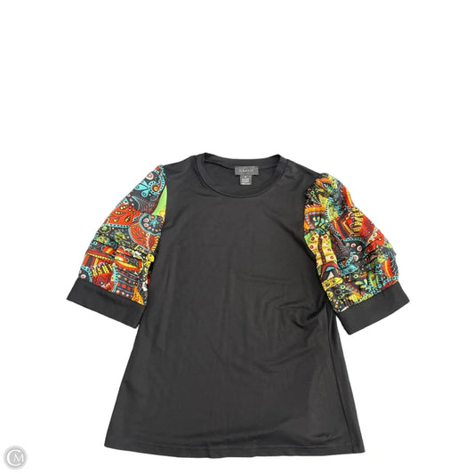 Top Short Sleeve By Gracia In Black, Size: M