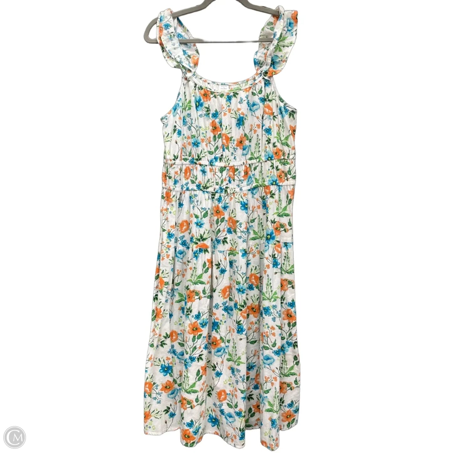 Dress Casual Midi By Clothes Mentor In Floral Print, Size: M