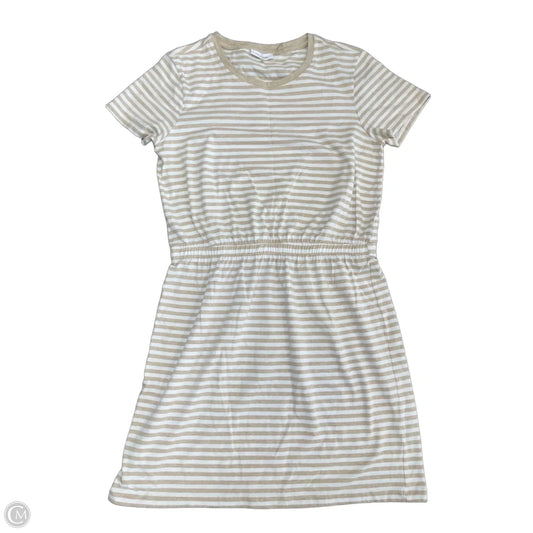 Dress Casual Short By Calvin Klein In Tan & White, Size: M