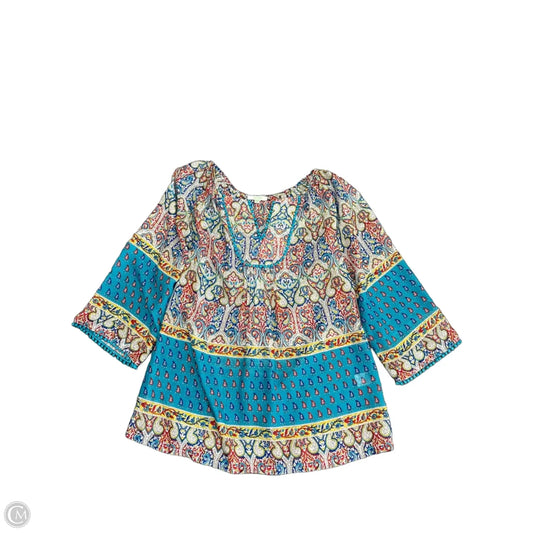 Top 3/4 Sleeve By Jade In Multi-colored, Size: M