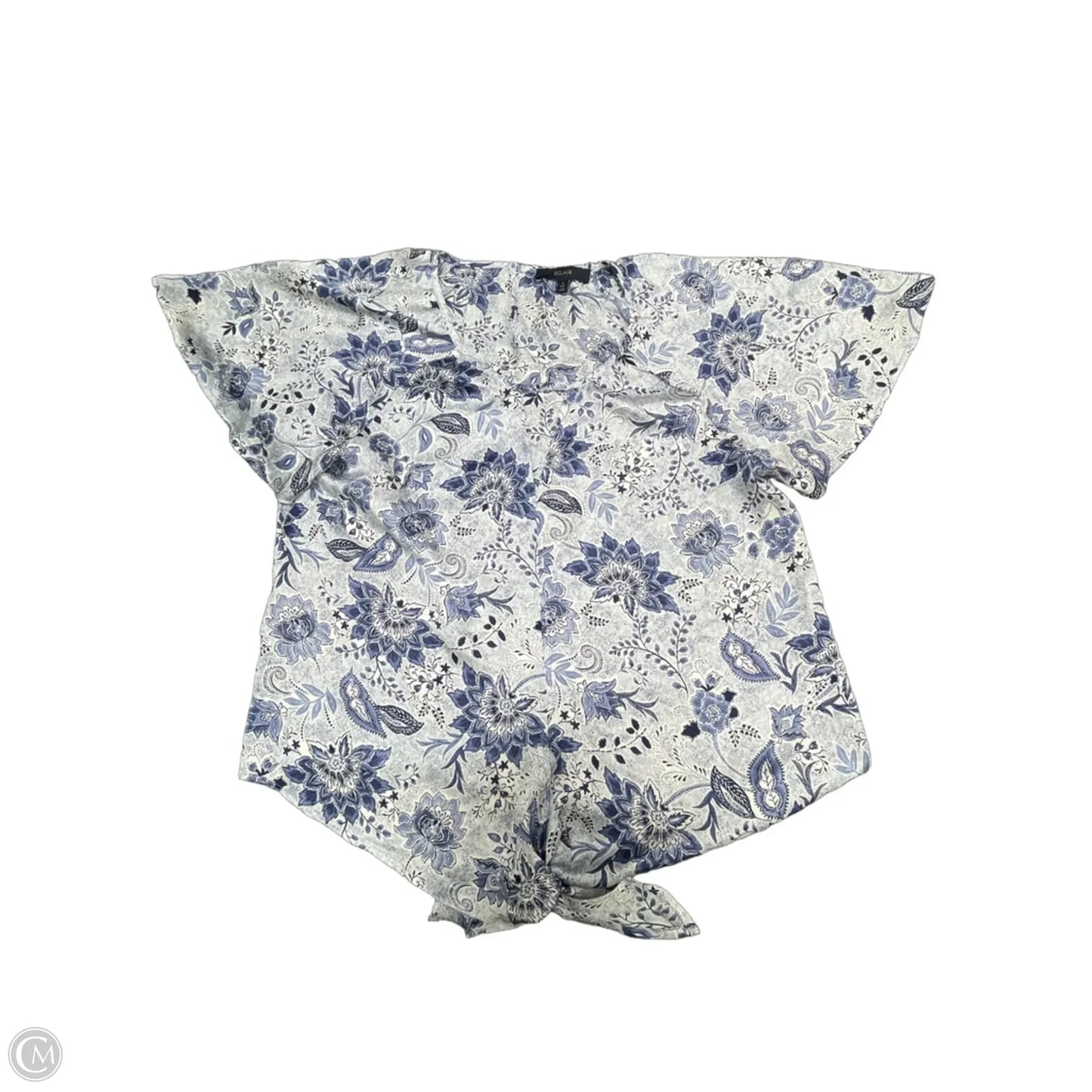 Blouse Short Sleeve By Cmc In Blue, Size: S