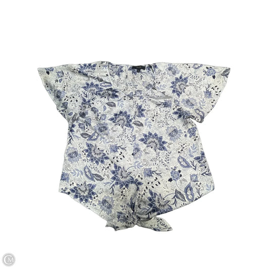 Blouse Short Sleeve By Cmc In Blue, Size: S