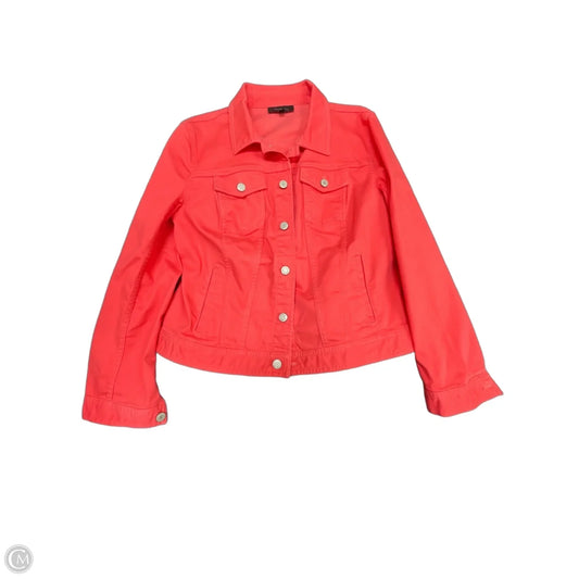 Jacket Denim By Talbots In Coral, Size: L