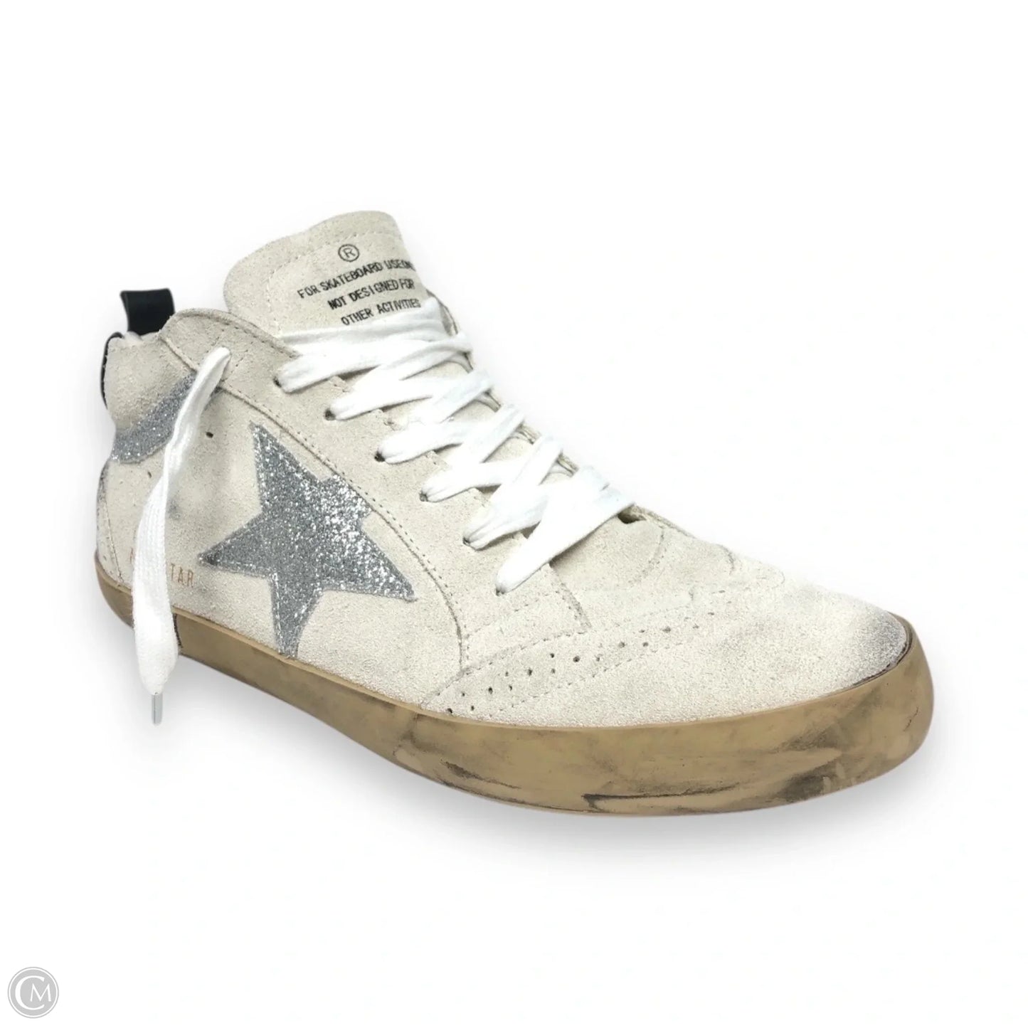 Shoes Luxury Designer By Golden Goose In Silver & Tan, Size: 11