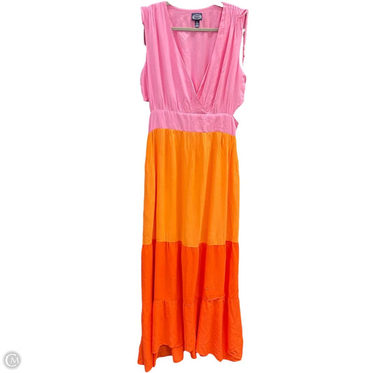 Dress Casual Midi By Scoop In Multi-colored, Size: Xl