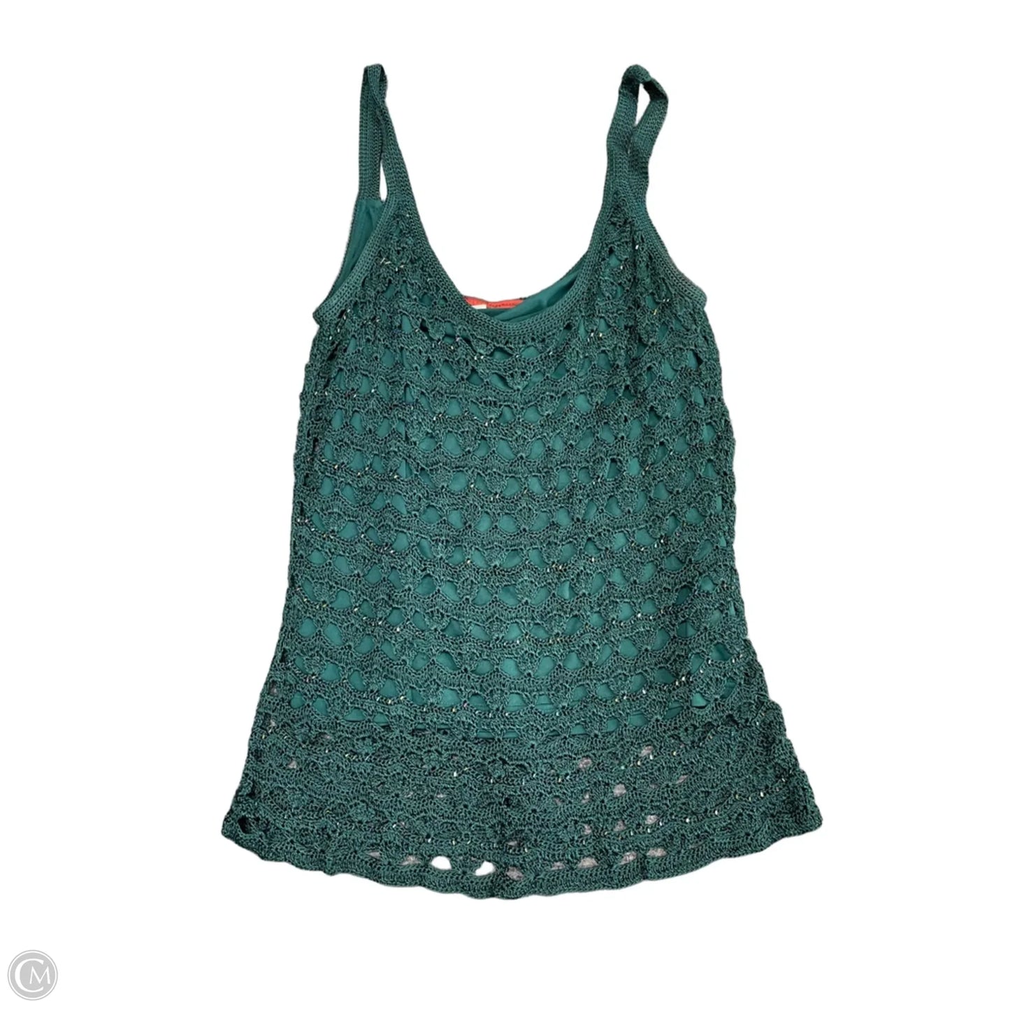 Top Sleeveless By Tape Measure In Teal, Size: L