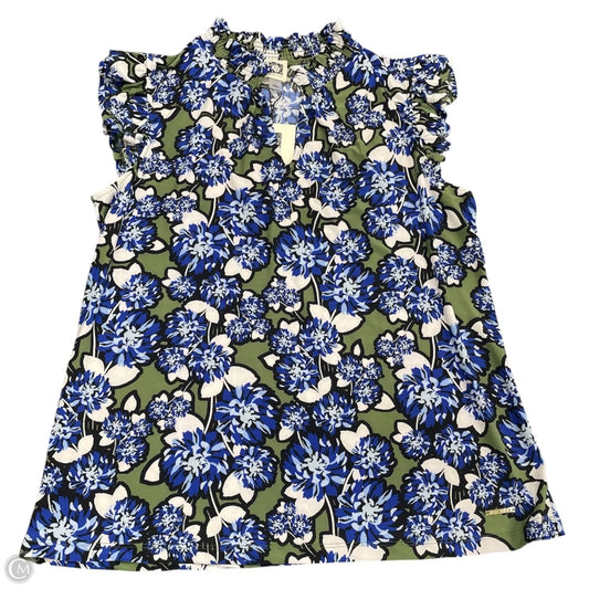 Top Short Sleeve By Anne Klein In Blue & Green, Size: L