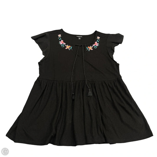 Top Short Sleeve By Torrid In Black, Size: M