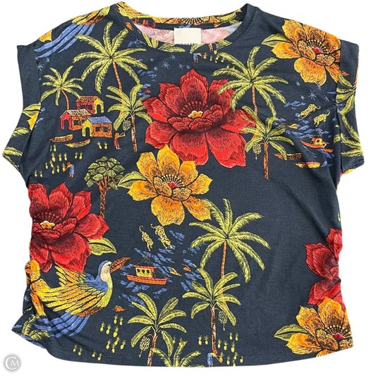 Top Short Sleeve By Industry In Floral Print, Size: M