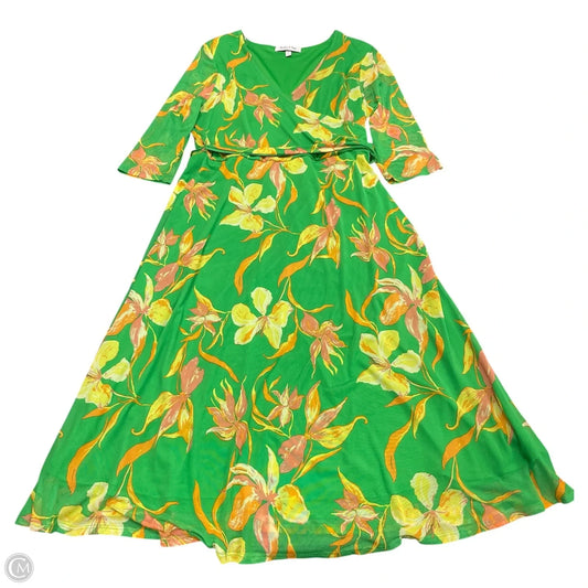 Dress Casual Midi By Clothes Mentor In Green, Size: L