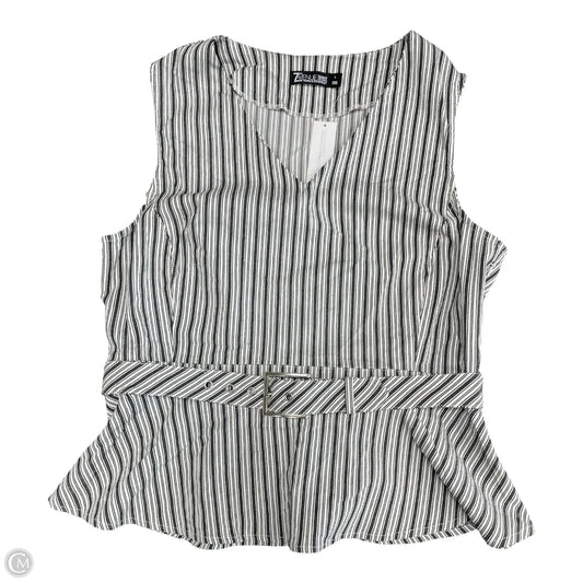 Top Sleeveless By New York And Co In Striped Pattern, Size: L