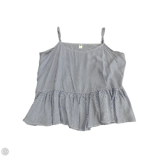 Top Sleeveless By Old Navy In Blue & White, Size: Xl