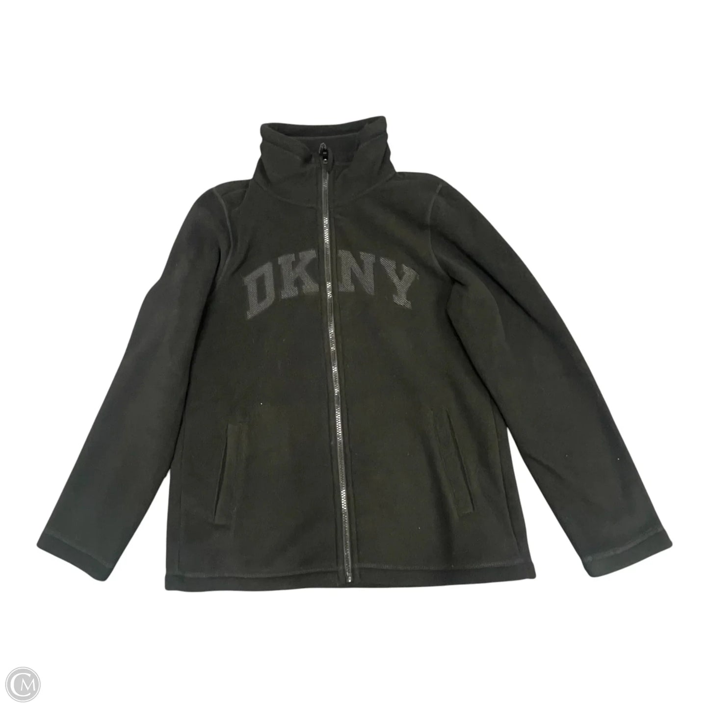 Jacket Fleece By Dkny In Black, Size: S