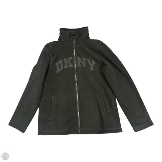Jacket Fleece By Dkny In Black, Size: S