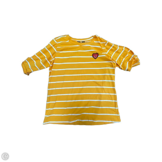 Top Short Sleeve Designer By Karl Lagerfeld In Orange, Size: M