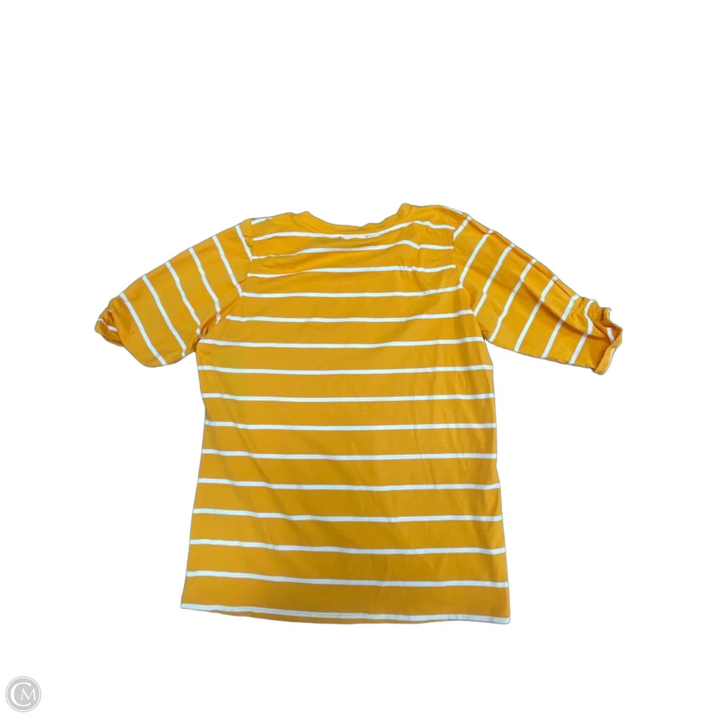 Top Short Sleeve Designer By Karl Lagerfeld In Orange, Size: M