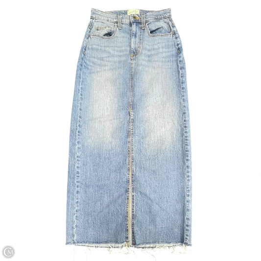 Skirt Midi By Universal Thread In Blue Denim, Size: 0