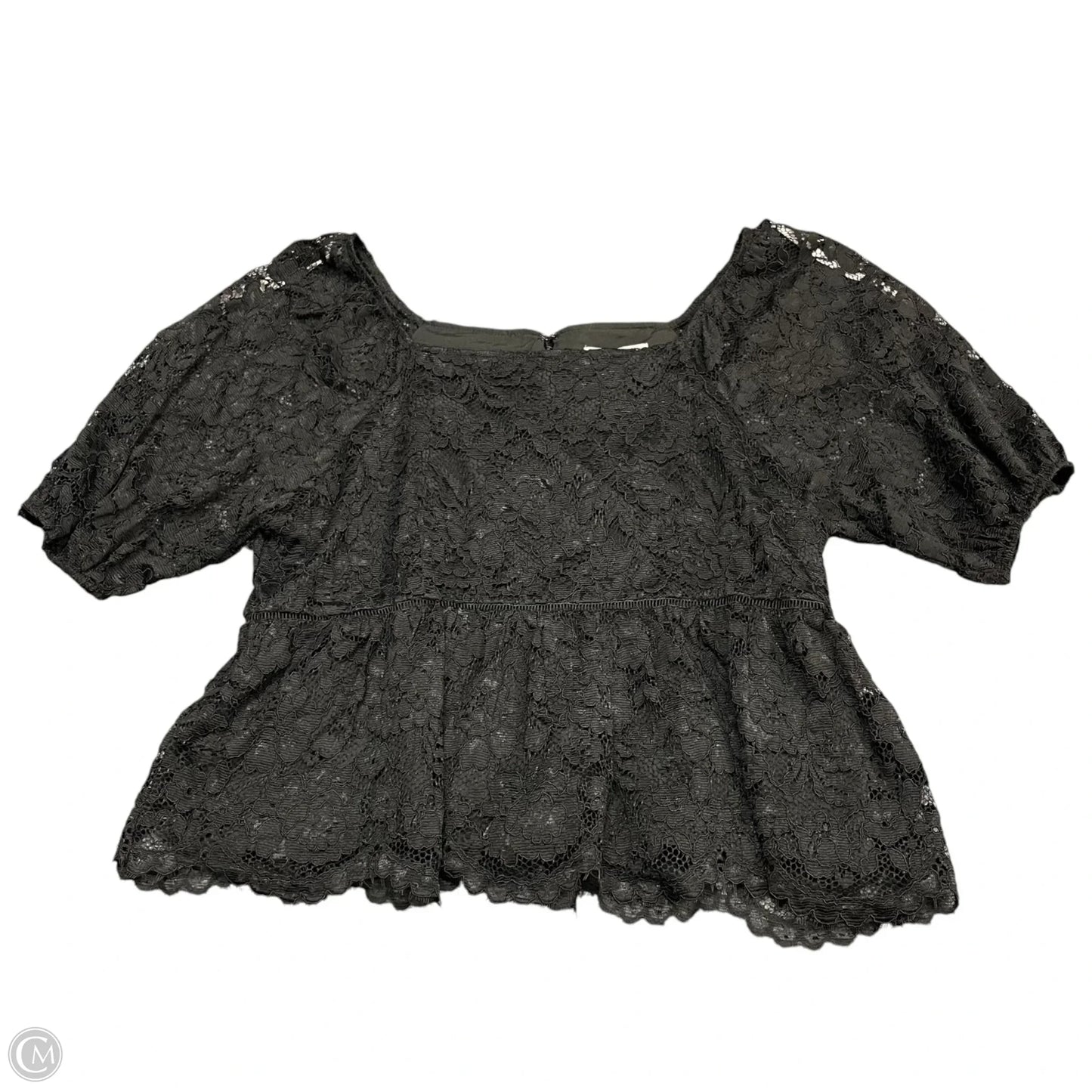 Top Short Sleeve By Nanette By Nanette Lepore In Black, Size: Xl
