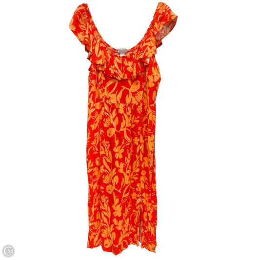 Dress Casual Midi By Ava & Viv In Orange, Size: Xl