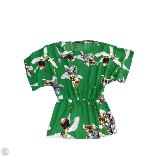 Blouse Short Sleeve By New York And Co In Green, Size: Xs