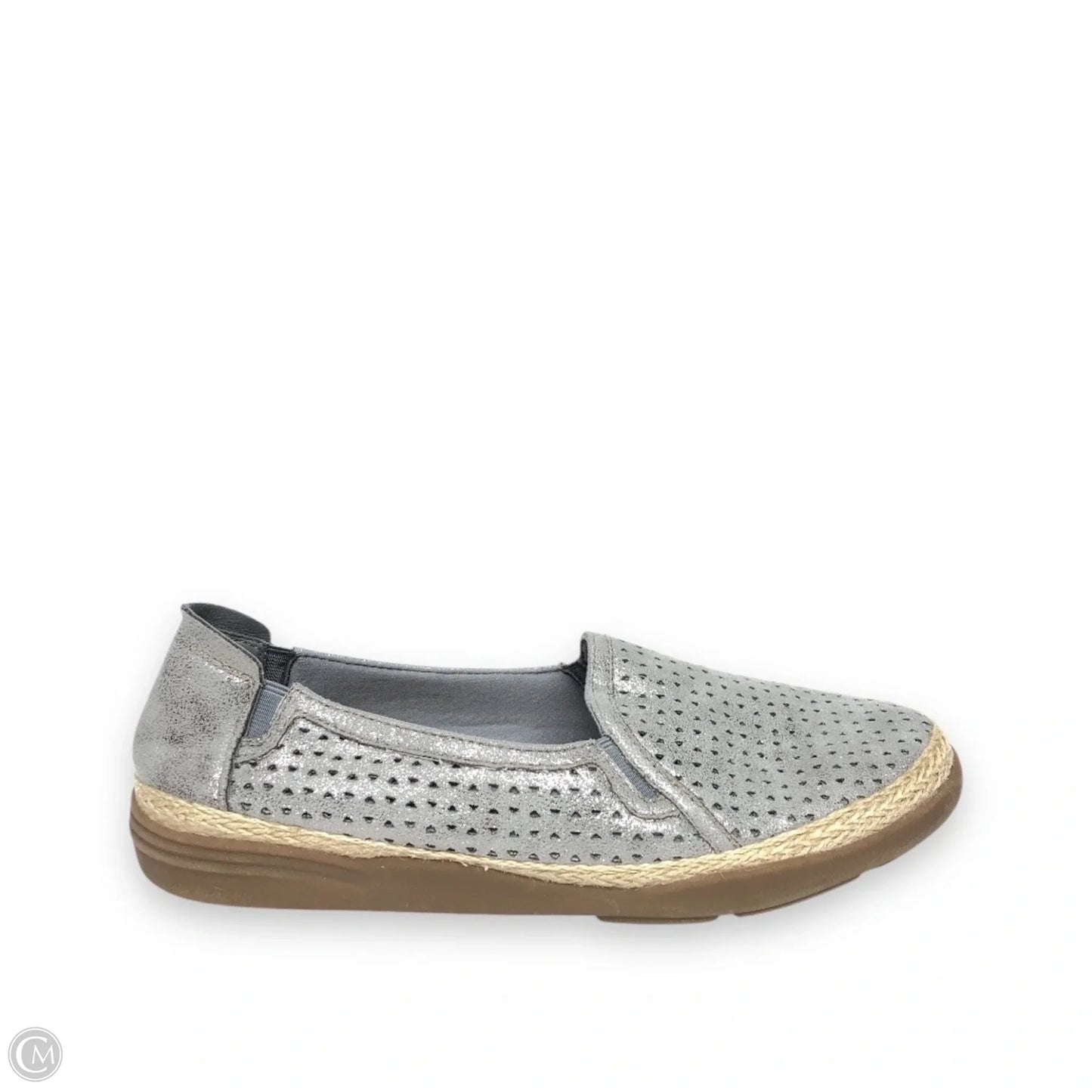 Shoes Flats By Clarks In Grey, Size: 9.5