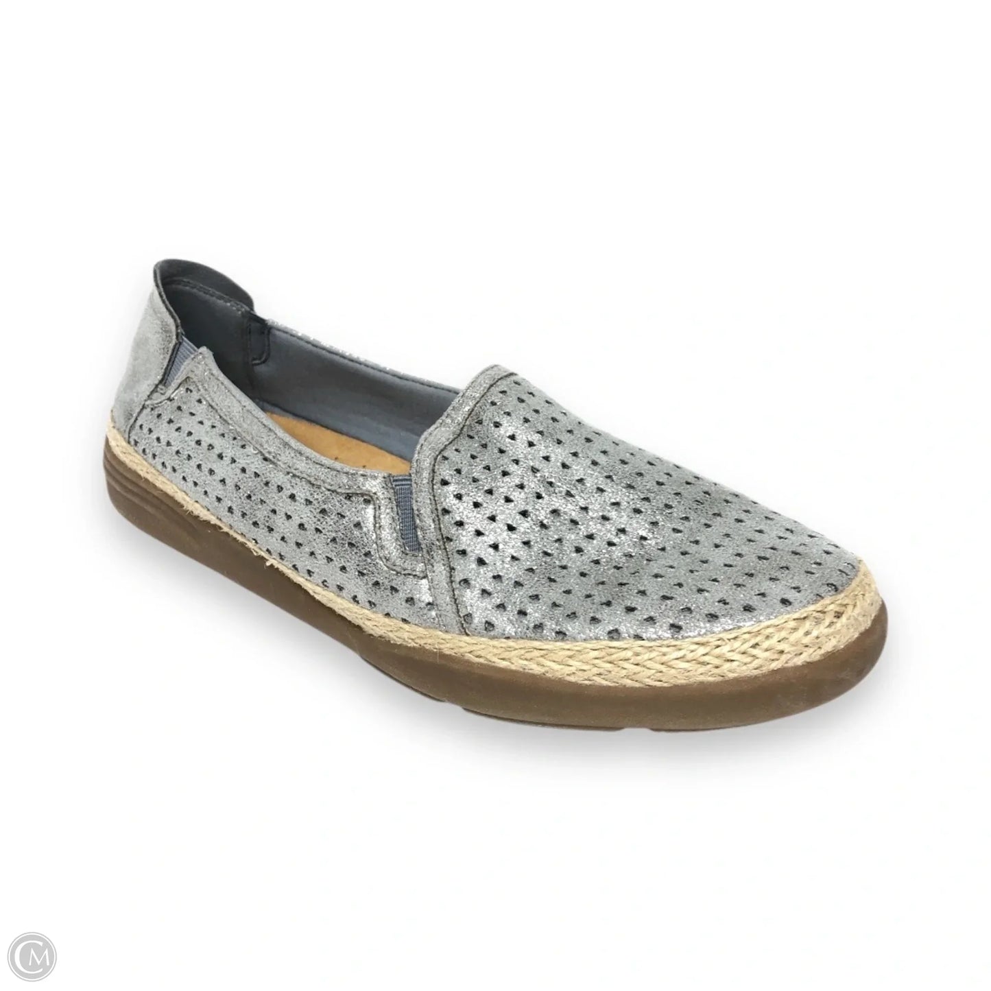 Shoes Flats By Clarks In Grey, Size: 9.5