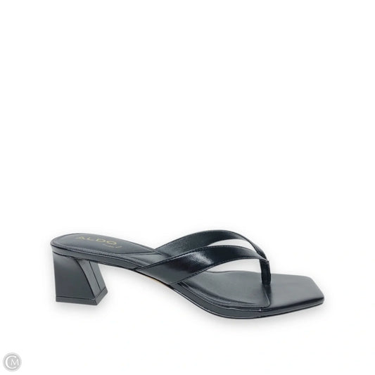 Sandals Heels Block By Aldo In Black, Size: 7