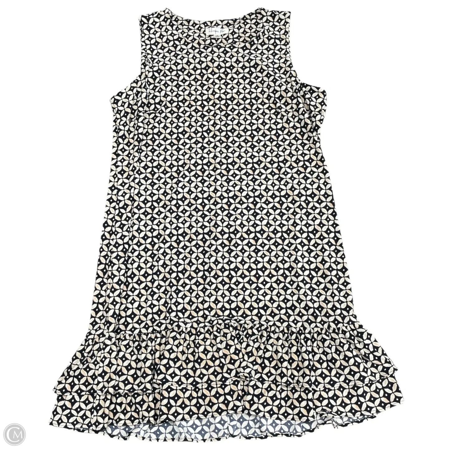 Dress Casual Short By Clothes Mentor In Black & Cream, Size: 16