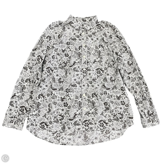 Top Long Sleeve By Duluth Trading In Brown & White, Size: L