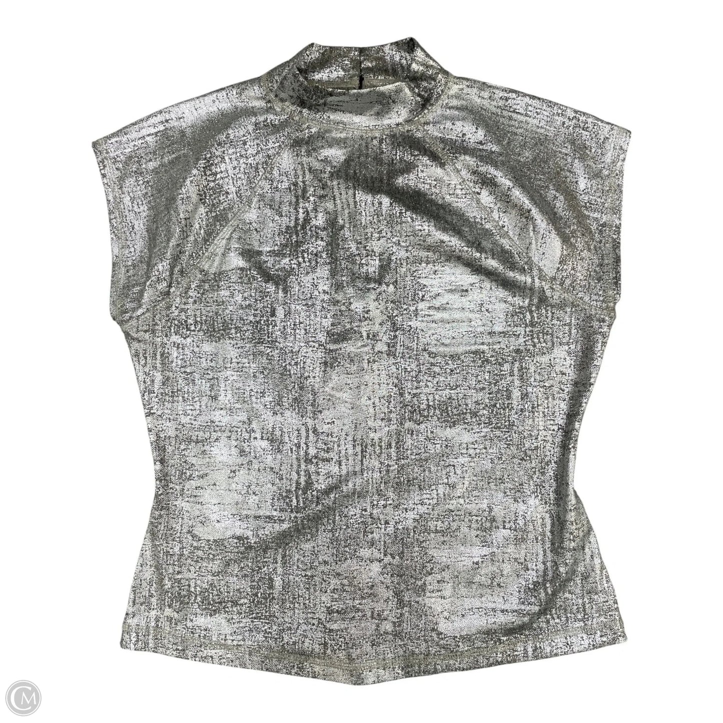 Top Short Sleeve By Pilcro In Silver, Size: S