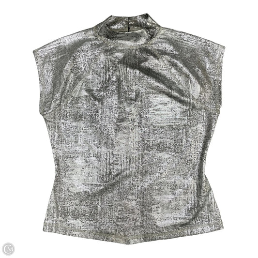 Top Short Sleeve By Pilcro In Silver, Size: S