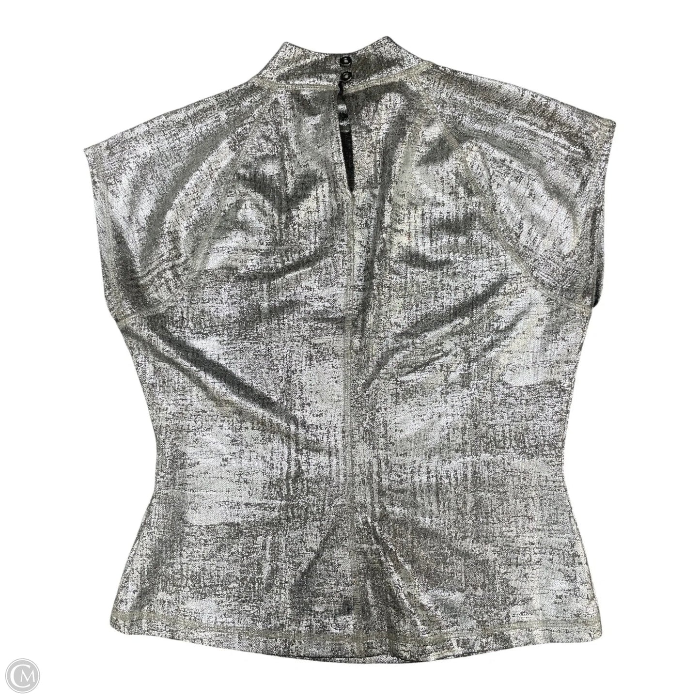 Top Short Sleeve By Pilcro In Silver, Size: S