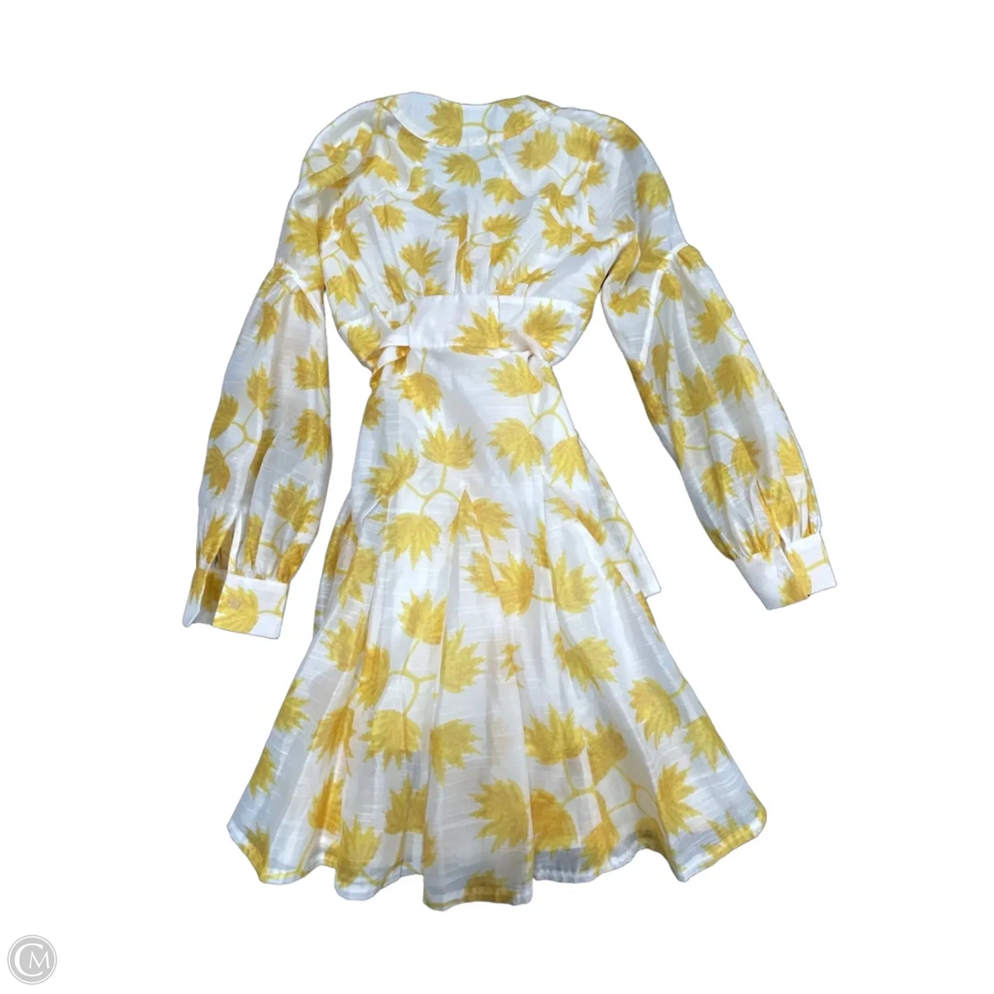 Dress Casual Short By Cmb In White & Yellow, Size: Xs