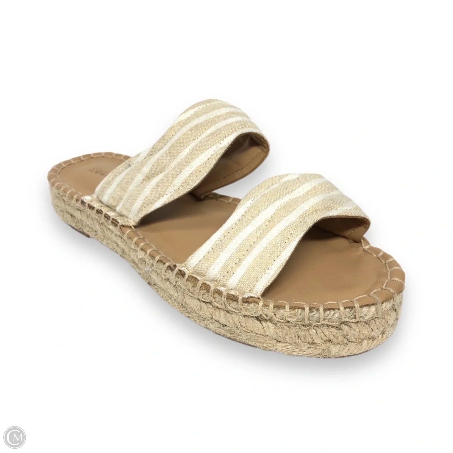 Sandals Heels Kitten By Soludos In Beige, Size: 6