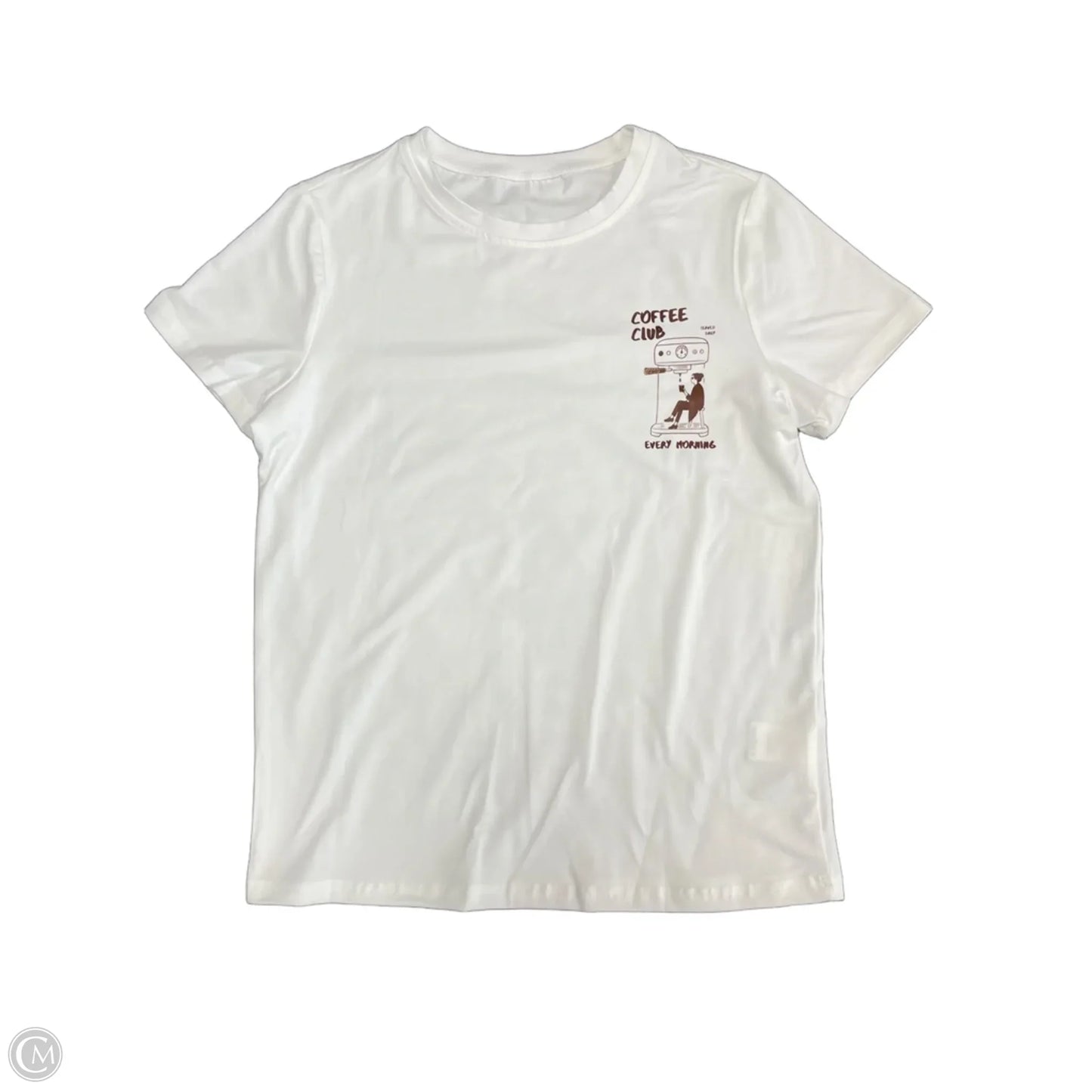 Top Short Sleeve Basic By Cme In White, Size: S