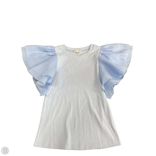 Top Short Sleeve By Easel In Blue, Size: L