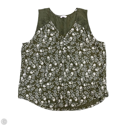 Top Sleeveless By Lucky Brand In Green, Size: 1x